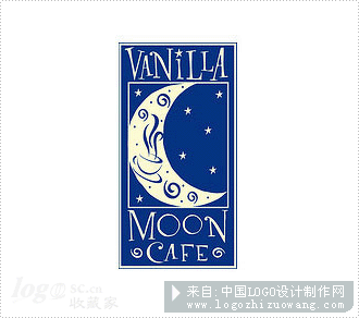 香草月亮咖啡馆标志设计欣赏
