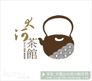 大河茶馆logo设计欣赏