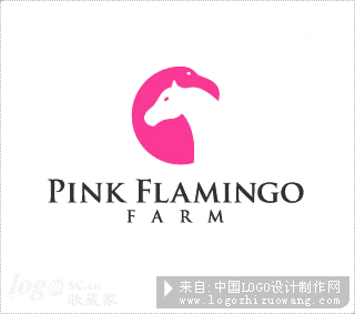 Pink flamingo farm标志设计欣赏