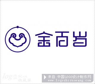 金百岁珠宝logo设计欣赏