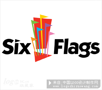 六旗 Six Flags标志设计欣赏