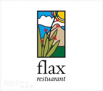 Flax概念餐厅酒吧logo设计欣赏