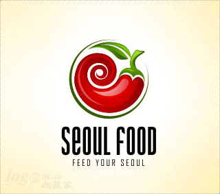 汉城食品 seoul food标志设计欣赏