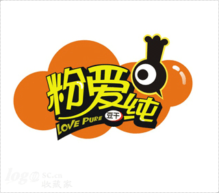 粉爱纯豆干logo设计欣赏