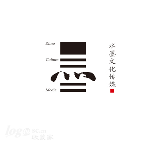 水墨文化传媒logo设计欣赏