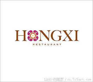 鸿喜酒楼logo设计欣赏