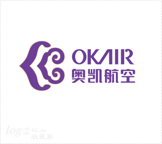 奥凯航空logo设计欣赏