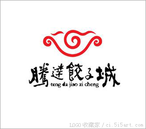 腾达饺子城logo设计欣赏