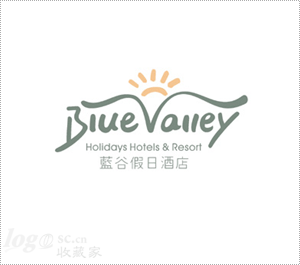 湖南蓝谷假日酒店logo设计欣赏