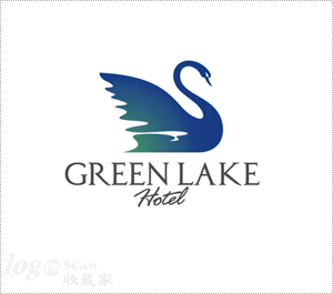 绿湖大酒店logo设计欣赏
