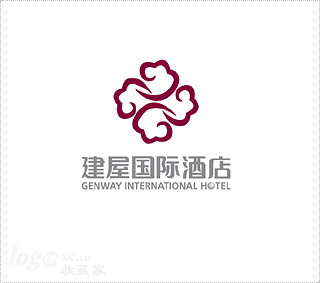 建屋国际酒店logo设计欣赏