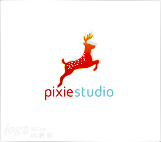 精灵工作室 pixie studio标志设计欣赏