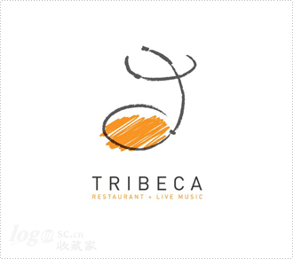 翠贝卡餐厅现场音乐logo设计欣赏