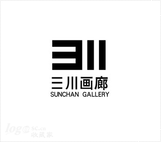 三川画廊logo设计欣赏