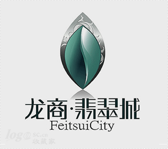 龙商翡翠城logo设计欣赏