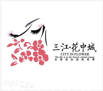 三江花中城logo设计欣赏