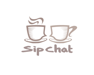 sip chat logo design标志设计欣赏