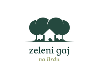 Zeleni gaj 城市中的森林居民区logo设计欣赏