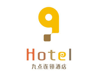 九点连锁酒店logo设计