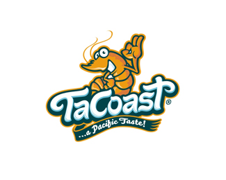 Tacoast 海鲜快餐店logo设计欣赏