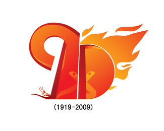 医科大90周年庆logo设计欣赏