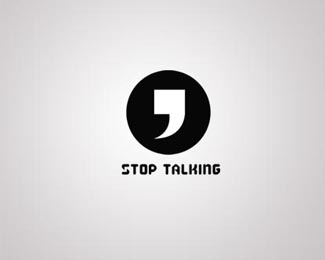 stop talking标志设计欣赏