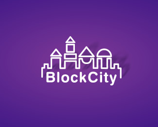 积木城 BLOCKCITY logo设计欣赏