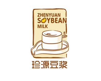 珍源豆浆logo设计欣赏