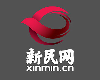 上海新民网logo设计-力锐设计