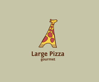 长颈鹿披萨店logo