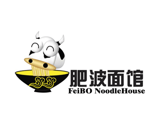 肥波面馆logo设计
