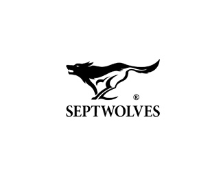 七匹狼(SEPTWOLVES)标志logo设计