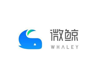 微鲸(WHALEY)标志logo设计