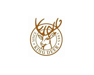 鹿王(King Deer)标志logo设计