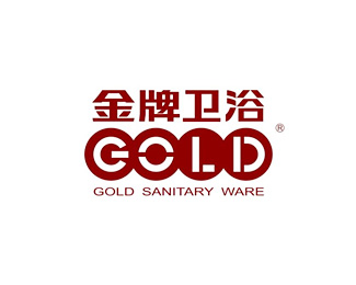 金牌卫浴(GOLD)标志logo设计
