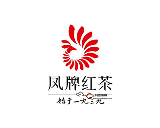 凤牌红茶标志logo设计