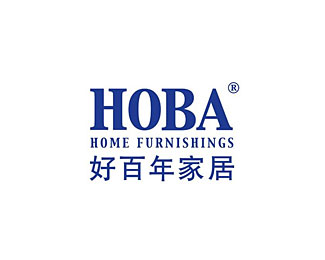 好百年家居(HOBA)标志logo设计