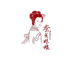 蚕花娘娘(SILKUEEN)标志logo设计