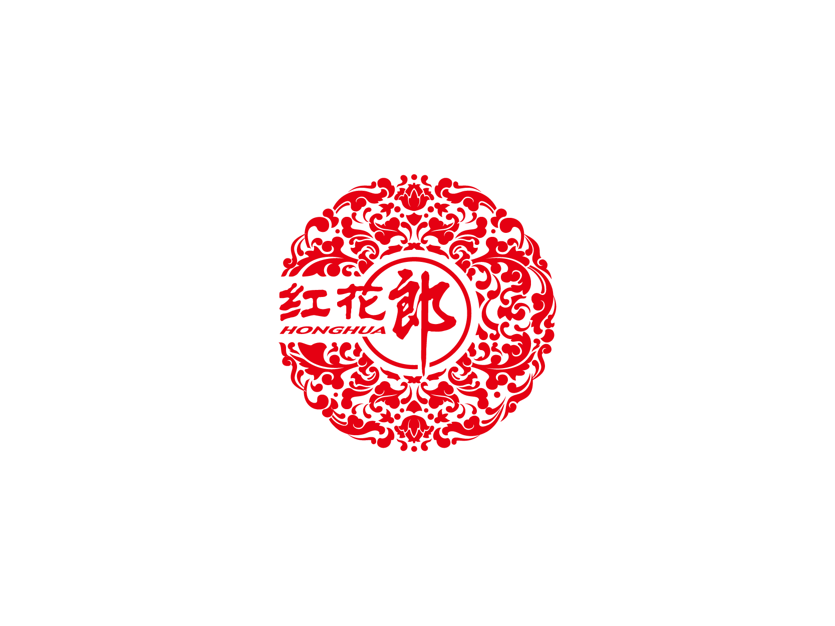 红花郎标志logo设计