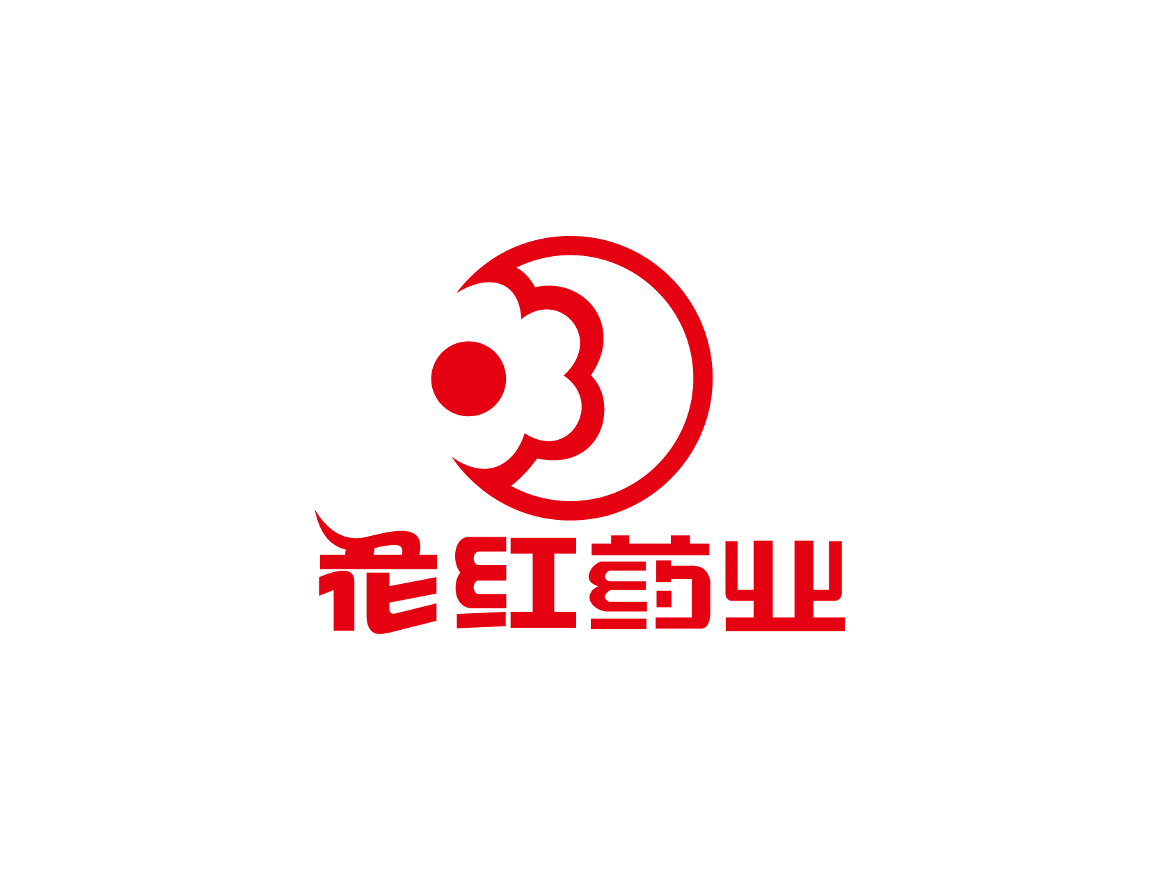 花红药业logo标志设计