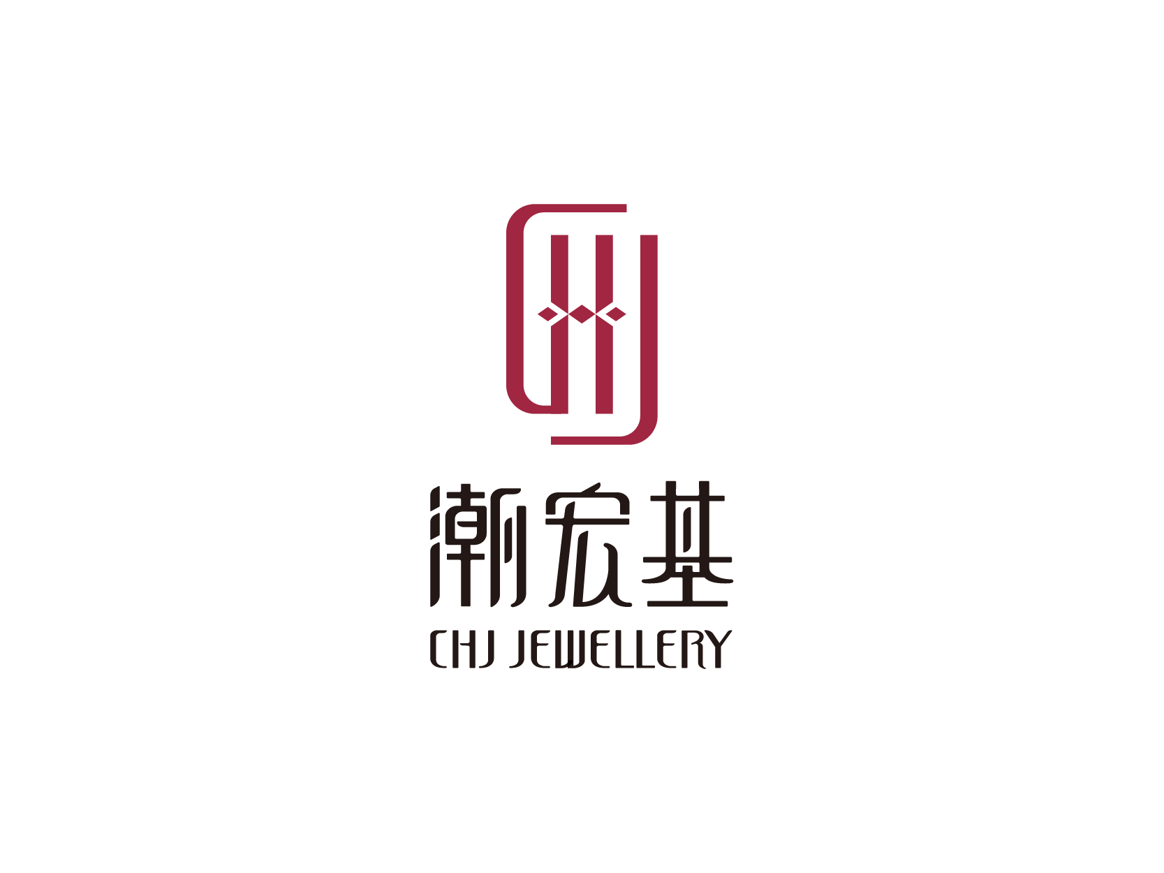 潮宏基CHJ标志logo设计