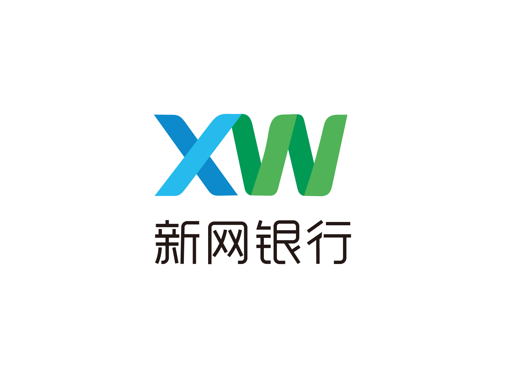 新网银行XW标志logo设计