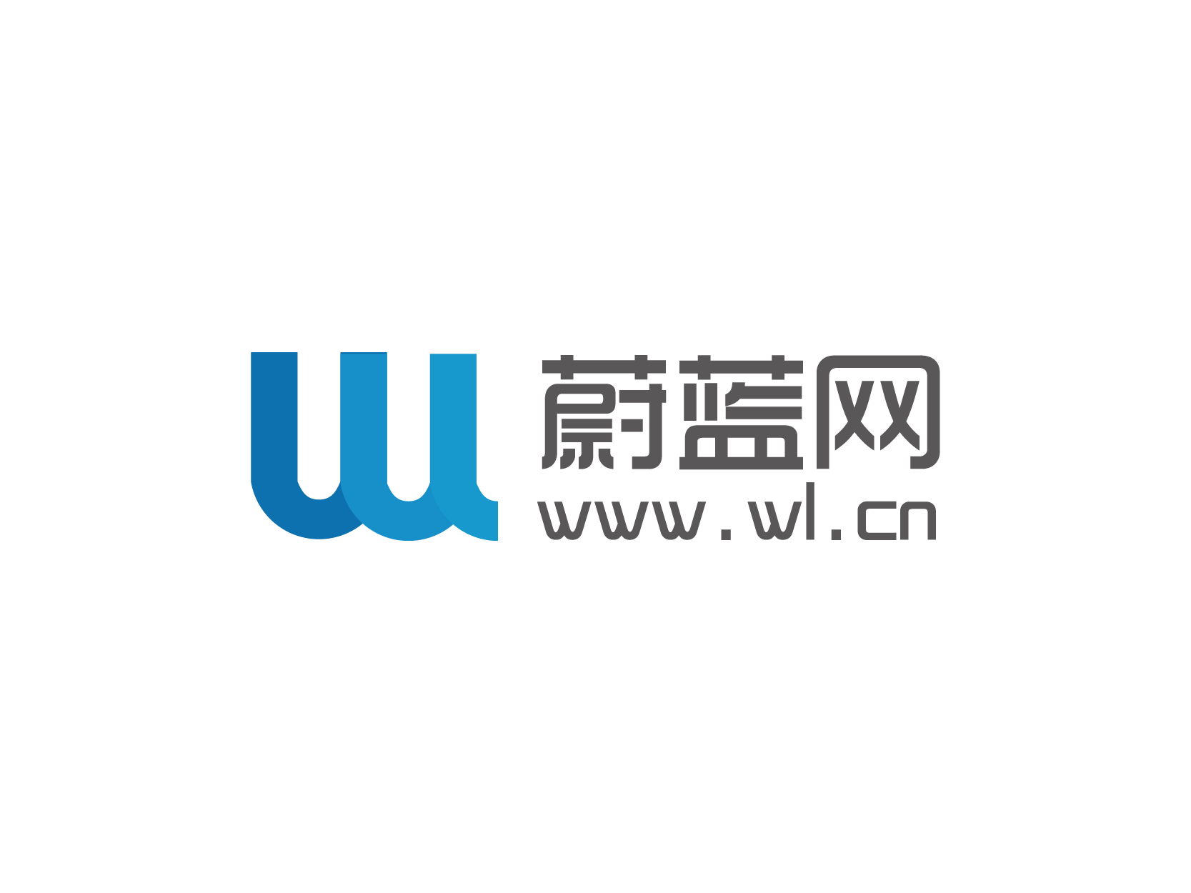 蔚蓝网标志logo设计
