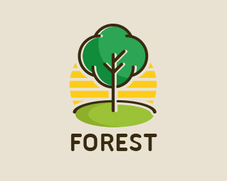 森林logo设计