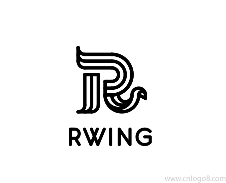 R字母标志logo设计