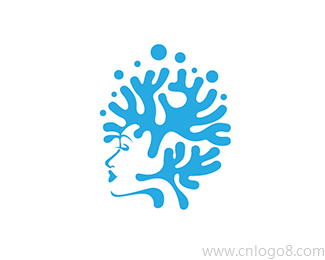 珊瑚头潜水员logo标志