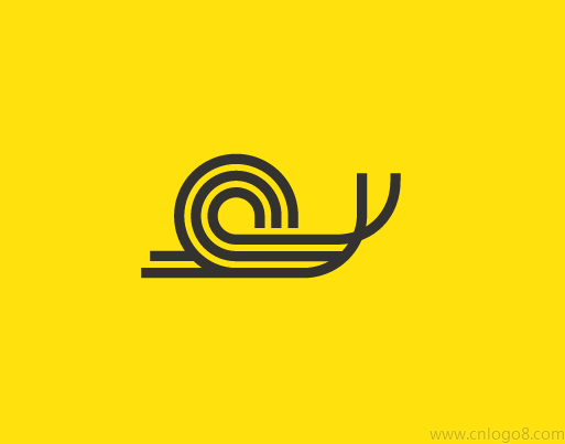 线条logo蜗牛的标志