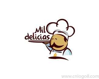 Mil delicias一千乐餐厅标志