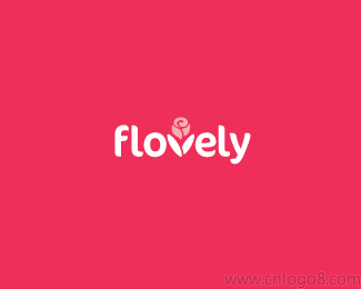 鲜花flovely礼品网站标志logo