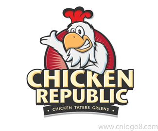 一只以鸡为图标的餐饮logo